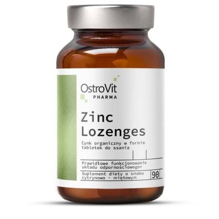 OstroVit Zinc Lozenges, 90 Tablete de supt Zincul sustine sistemul imunitar, mentinerea unui echilibru acid-baza adecvat, mentin
