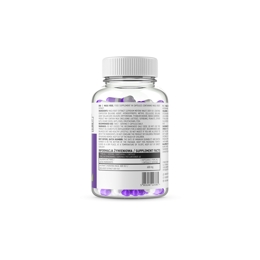 OstroVit Maca VEGE 60 Capsule Beneficii Maca: tonic sexual pentru femei si barbati, stimuleaza libidoul la ambele sexe, imbunata