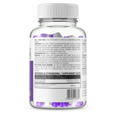 OstroVit Maca VEGE 60 Capsule Beneficii Maca: tonic sexual pentru femei si barbati, stimuleaza libidoul la ambele sexe, imbunata