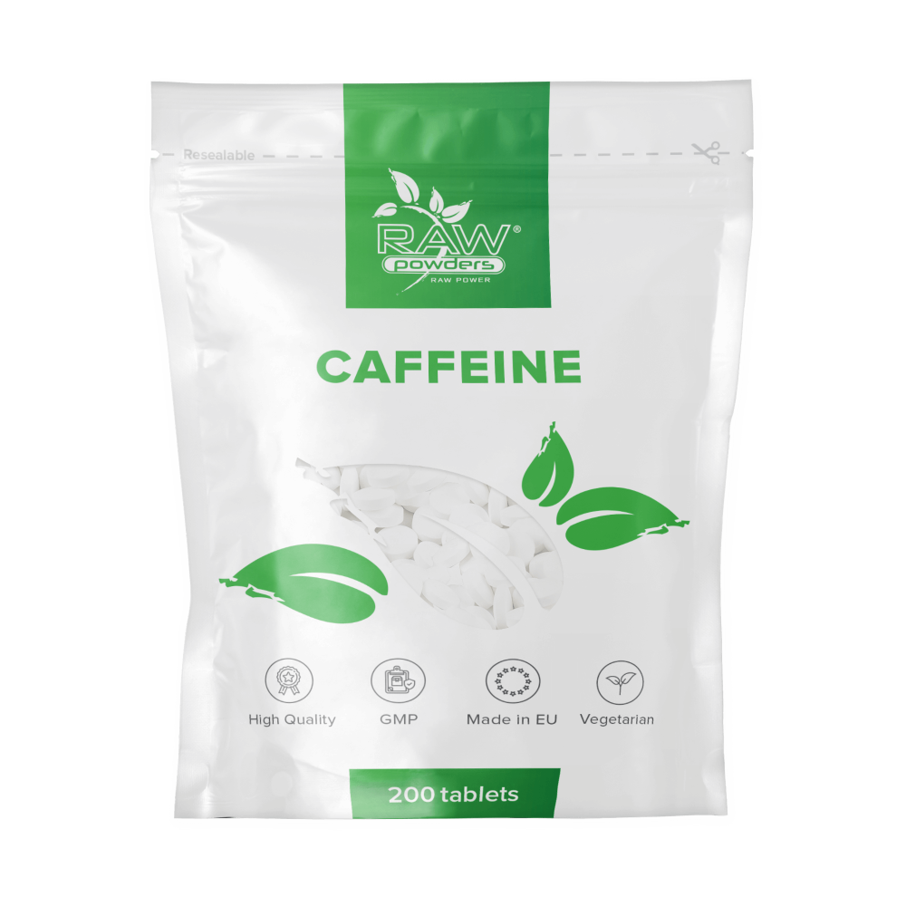 Raw Powders Caffeine 200mg 200 Tablete Beneficii Cafeina: Inlocuitor excelent pentru cafea, ofera multa energie, ajuta la ardere Raw Powders Caffeine 200mg 200 Tablete Beneficii Cafeina: Inlocuitor excelent pentru cafea, ofera multa energie, ajuta la ardere