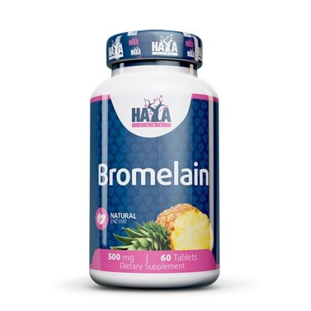 Bromelain 500mg 2000 GDU, 60 Tablete, Sprijină sănătatea sinusurilor și promovează răspunsul histaminei sănătoase Beneficii Brom