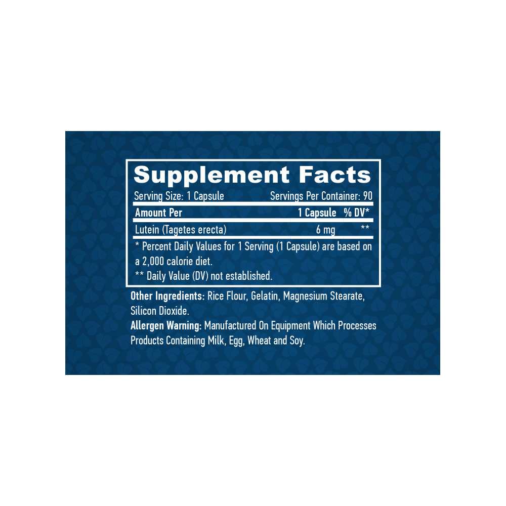 Lutein 6mg, 90 Capsule, Ajută la ameliorarea bolilor oculare, protejează retina de lumina soarelui Beneficii Luteina: ajută la a