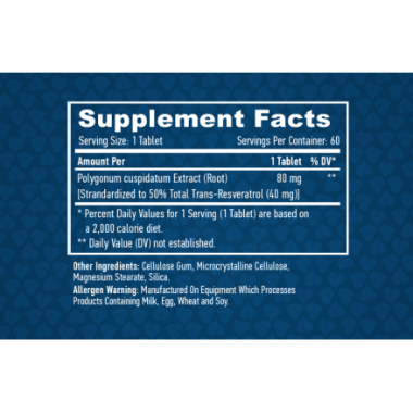 Resveratrol trans 40mg, 60 Capsule, Mentine sanatatea colonului, antioxidant natural puternic care protejeaza ADN-ul Beneficii R