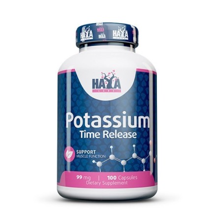 Potassium Gluconate (eliberare prelungita) 99mg, 100 Caps, Regleaza tensiunea arteriala crescuta, elimina sensibilitatea la sare