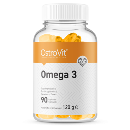 Omega 3 1000mg 90 Capsule, OstroVit Beneficiile Omega 3 ulei de peste: ofera un raport de 3:2 bazat pe dovezi de EPA:DHA, promov