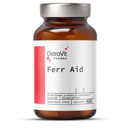 OstroVit Pharma Ferr Aid 60 Capsule (Fier + Vitamine) Beneficii Fier: o functie cognitiva normala, un metabolism normal de energ