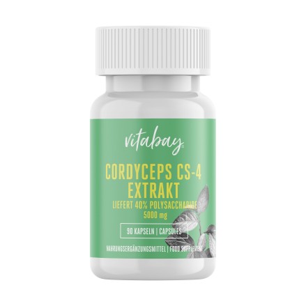 Vitabay Cordyceps Extract CS-4 - 5000 mg 90 capsule Vegan BENEFICII CORDYCEPS: imbunătățește energia, imbunătățește sănătatea in