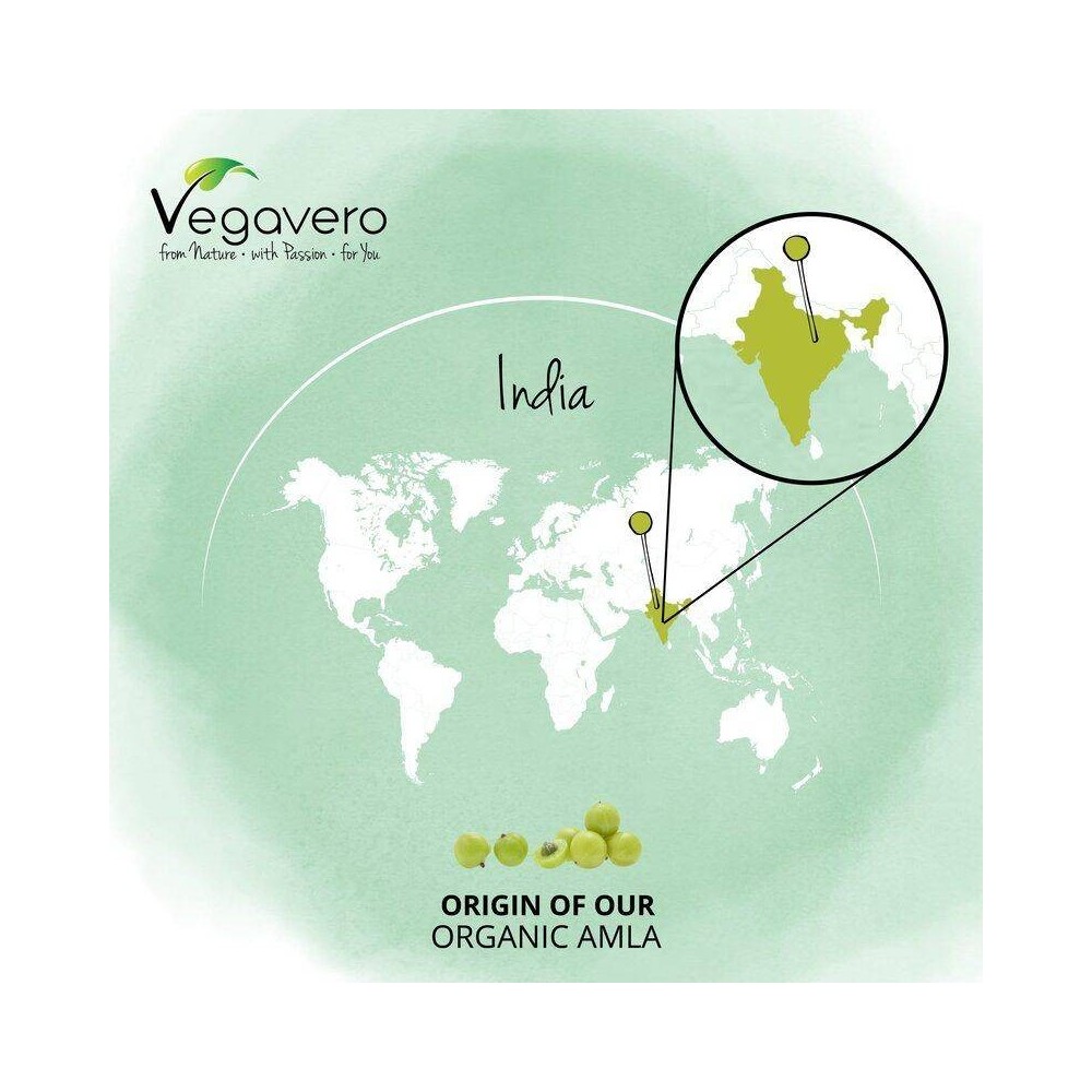 Vegavero Organic Amla, Coacaz Indian, 90 Capsule Beneficii Amla: funcția normală a sistemului imunitar, protejarea celulelor de 