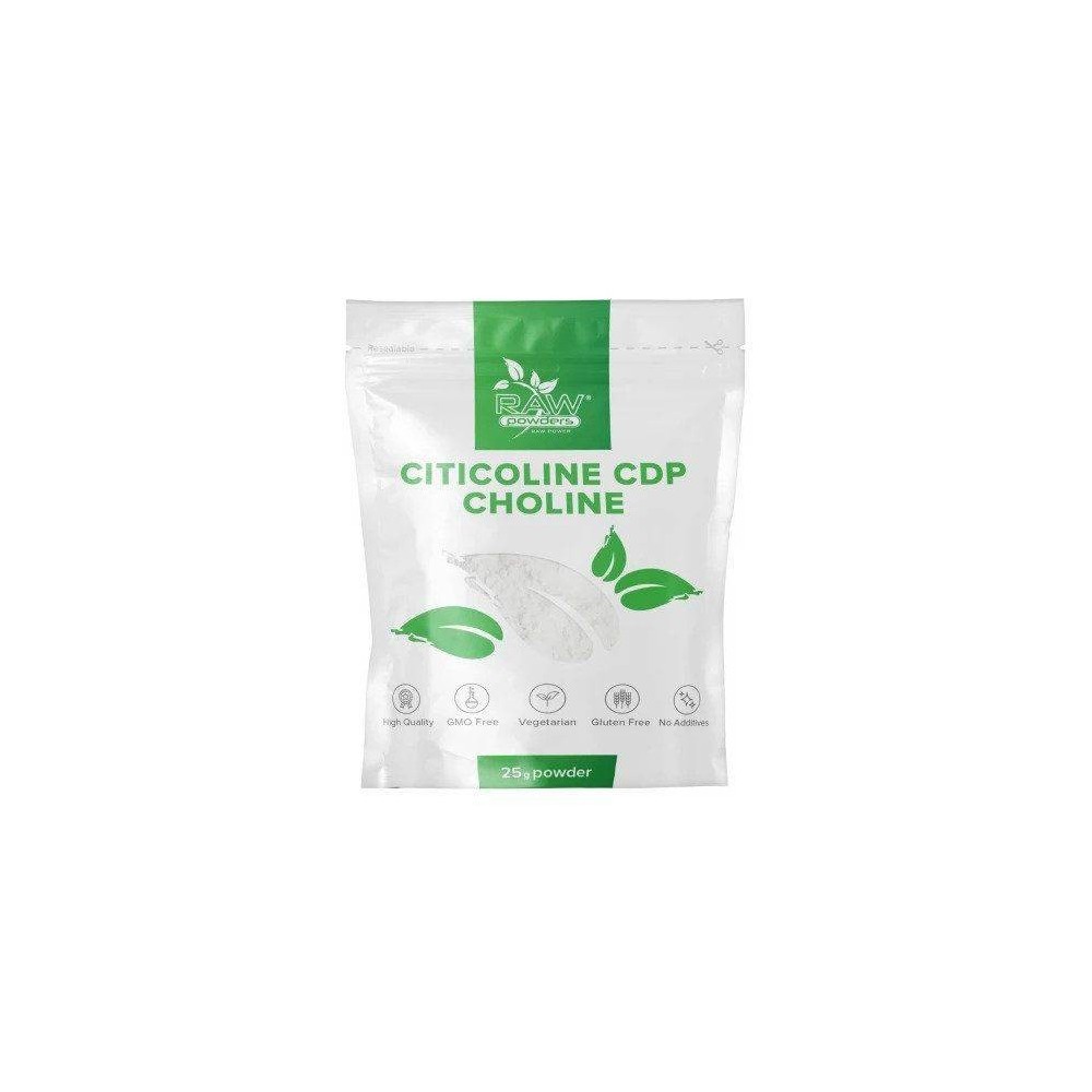 Raw Powders Citicolina CDP-Colina pudra 25 grame Beneficii Citicoline CDP-Colina: 250 mg Citicolină pe porție, Supliment de înal Raw Powders Citicolina CDP-Colina pudra 25 grame Beneficii Citicoline CDP-Colina: 250 mg Citicolină pe porție, Supliment de înal