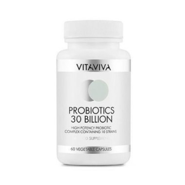 Vitaviva Probiotic 30 de miliarde de bacterii naturale 60 Capsule Acest probiotic contine 30 de miliarde de bacterii naturale - 