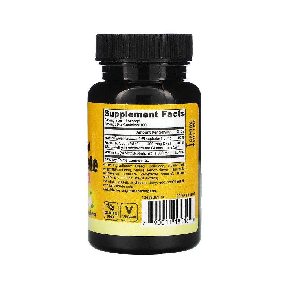 Jarrow Methyl Vitamina B-12 Folate 400 mcg (Metilcobalamina), 1000mcg 100 Comprimate Beneficii Vitamina B12: un analgezic eficie