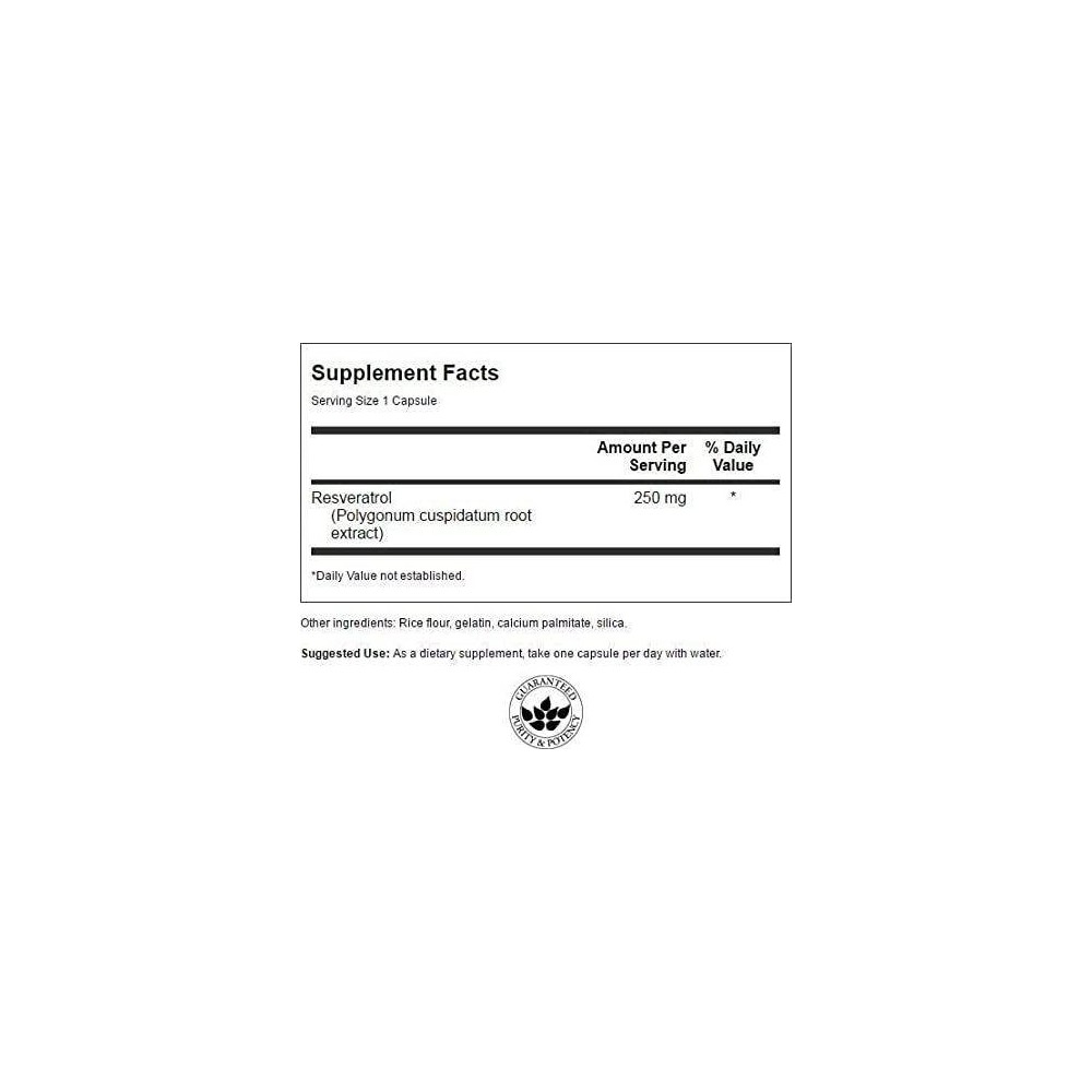 Resveratrol 250 mg 30 Capsule, Swanson Resveratrol beneficii: mentine sanatatea colonului, antioxidant natural puternic care pro