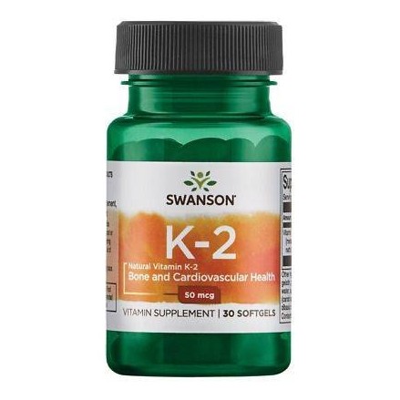 Swanson Vitamin K2 - Natural, 50mcg - 30 Capsule Beneficii Vitamina K2: eficienta in minimizarea bolilor de inima, sprijina sana