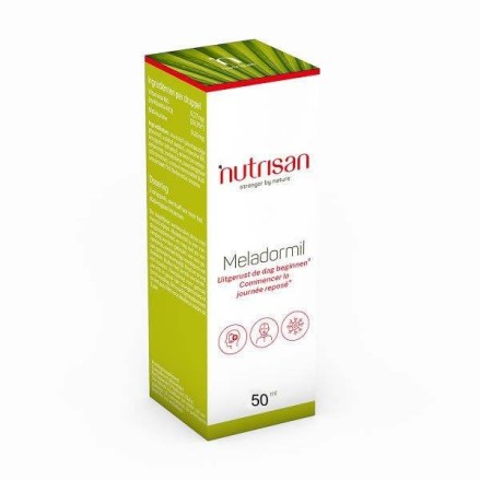 Meladormil - Mela'tonină picaturi 50 ml, Nutrisan Melatonina picaturi beneficii: utilizata în mod obișnuit pentru a sprijini mod
