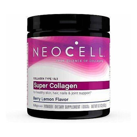 Neocell, Super Collagen 1 & 3, pudra cu aroma de fructe de padure si lamaie, 190 grame Beneficii Super Collagen tip 1&amp;3: con