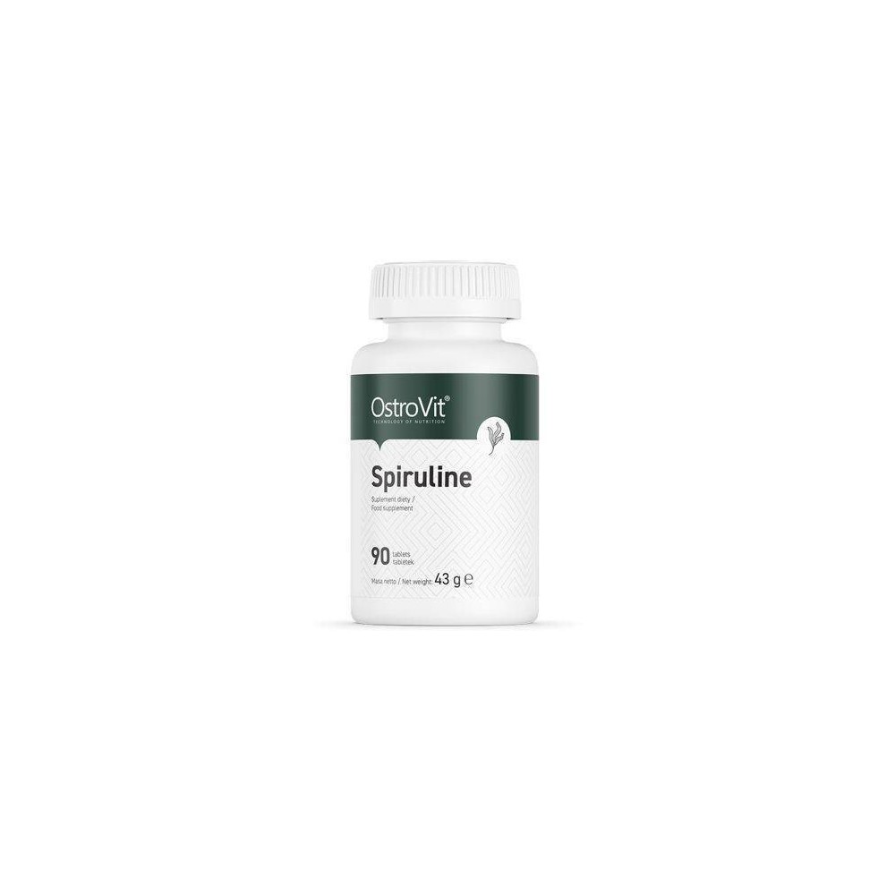 OstroVit Spiruline 90 Tablete Beneficii Spirulina: in caz de oboseală, ofera vitalitate corpului, creste energia și tonusul, sup