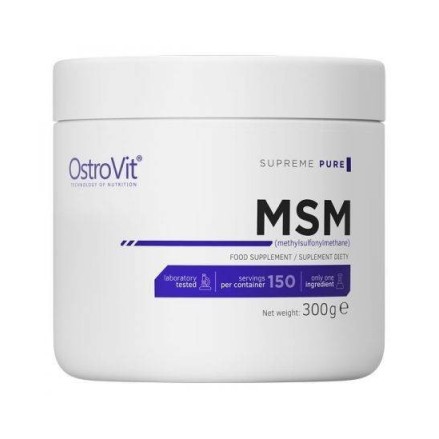OstroVit Supreme Pure MSM 300 grame Beneficii MSM: permite muschilor si articulatiilor sa se amelioreze mai rapid, creste energi