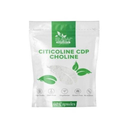 Citicolina CDP-Colina 250mg 60 Capsule, Raw Powders Citicolina CDP-Colina beneficii: 250 mg Citicolină pe porție, Supliment de î