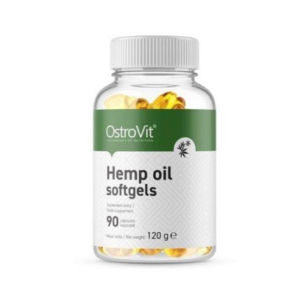Ulei de canepa - Hemp Oil softgels 1000mg 90 Capsule, OstroVit Ulei de canepa Beneficii: ajuta in caz de insomnie, ajuta in anxi