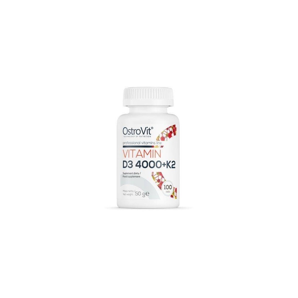 Vitamina D3 4000 ui + K2 100 mcg 100 Tablete, OstroVit VITAMINA D3 4000 ui + K2 beneficii: creste mineralizarea oaselor si a din Vitamina D3 4000 ui + K2 100 mcg 100 Tablete, OstroVit VITAMINA D3 4000 ui + K2 beneficii: creste mineralizarea oaselor si a din