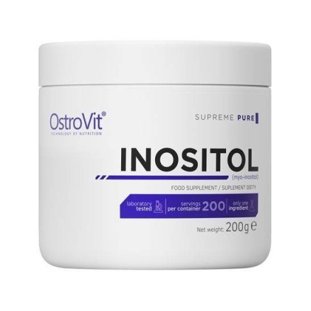 Supreme Pure Inositol pulbere 200 grame, OstroVit Inositol pulbere Beneficii: sustine nivelul de serotonina sănătos pentru o dis