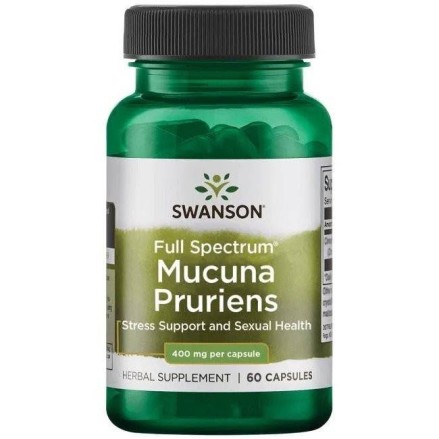 Swanson Full Spectrum Mucuna Pruriens (L-Dopa) 400 mg 60 capsule (Naturist Parkinson, Afrodisiac natural) Beneficii Full Spectru