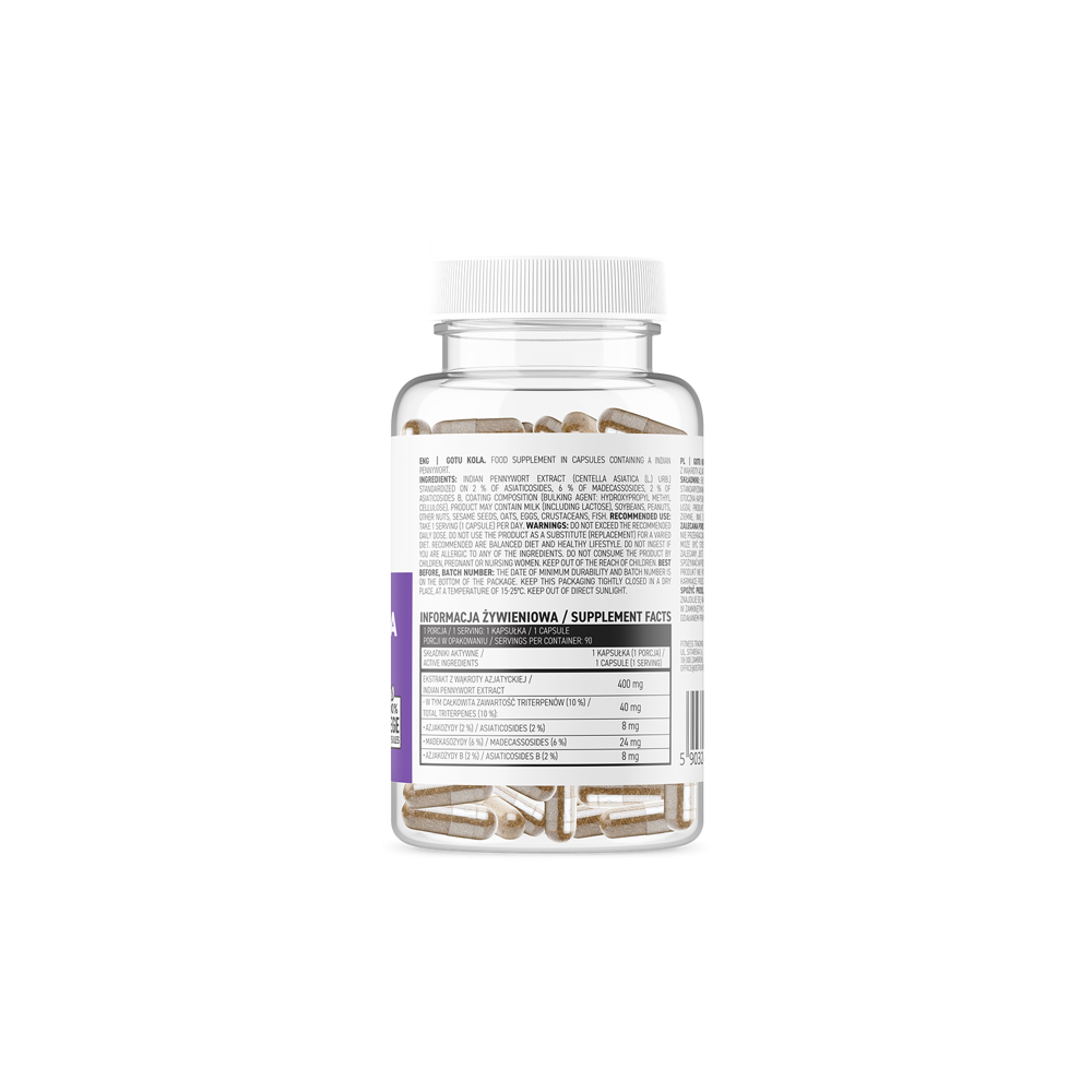 OstroVit Gotu Kola VEGE 90 Capsule (Concentrare invatat, somn linistit, claritate ganduri) Beneficii OstroVit Gotu Kola VEGE: Os
