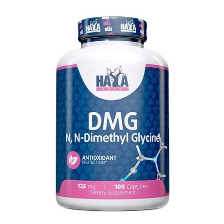 DMG - N-Dimethyl Glycine 125 mg, 100 Capsule, Sustine metilarea, metabolismul metioninei, chimia folatilor Beneficii DMG: DMG su