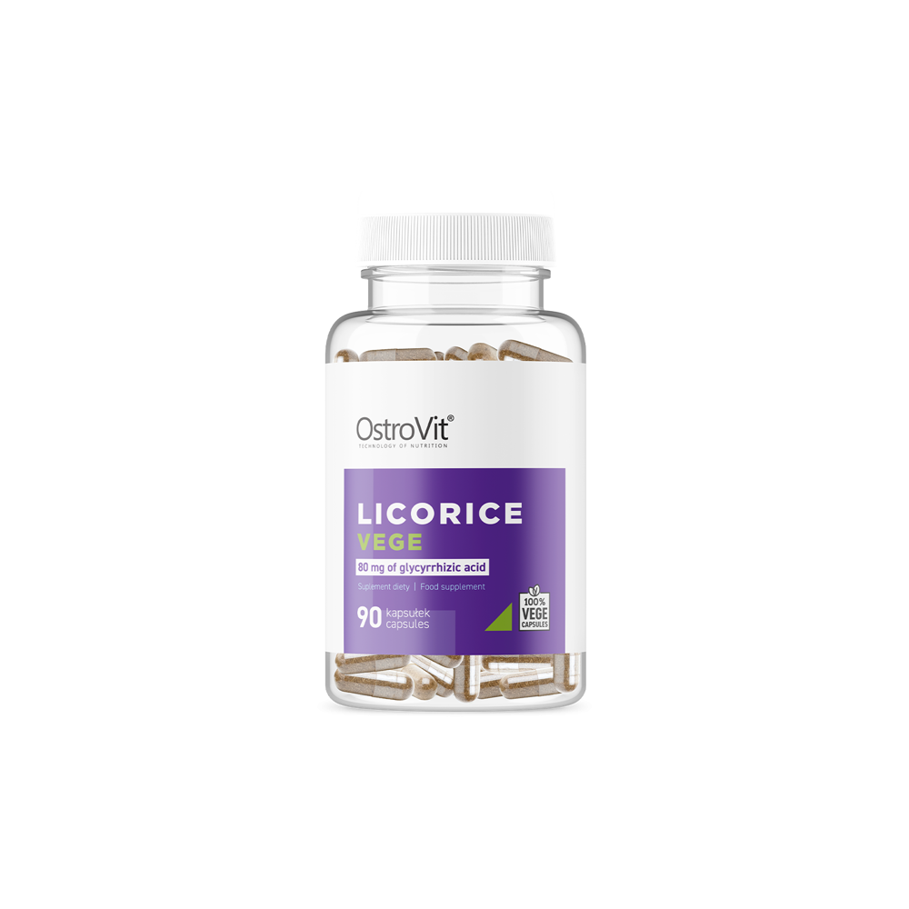 OstroVit Licorice VEGE - Radacina de lemn dulce, 90 Capsule Beneficii OstroVit Licorice VEGE: determina o functie de aparare a o