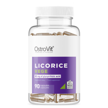 OstroVit Licorice VEGE - Radacina de lemn dulce, 90 Capsule Beneficii OstroVit Licorice VEGE: determina o functie de aparare a o