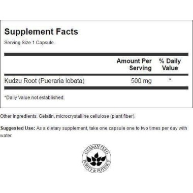 Kudzu radacina 500mg 60 Capsule, Swanson, dependenta alcool Kudzu radacin beneficii: poate ajuta in caz de alcoolism si dependen