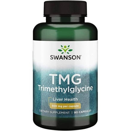 Swanson TMG (Trimetilglicina - Trimethylglycine), 500mg 90 Capsule Beneficii Trimetilglicina (TMG): sustine sanatatea inimii, aj