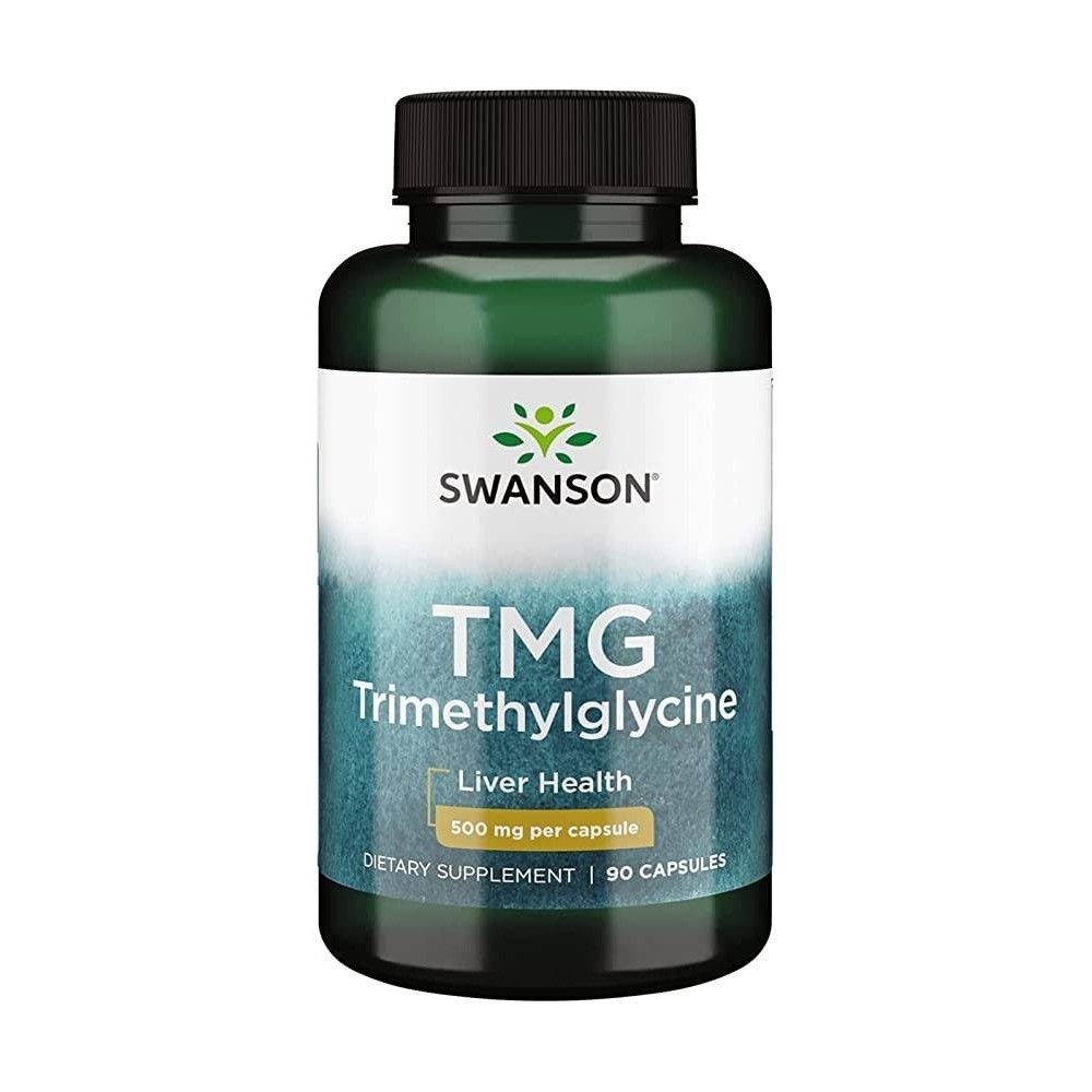 Swanson TMG (Trimetilglicina - Trimethylglycine), 500mg 90 Capsule Beneficii Trimetilglicina (TMG): sustine sanatatea inimii, aj