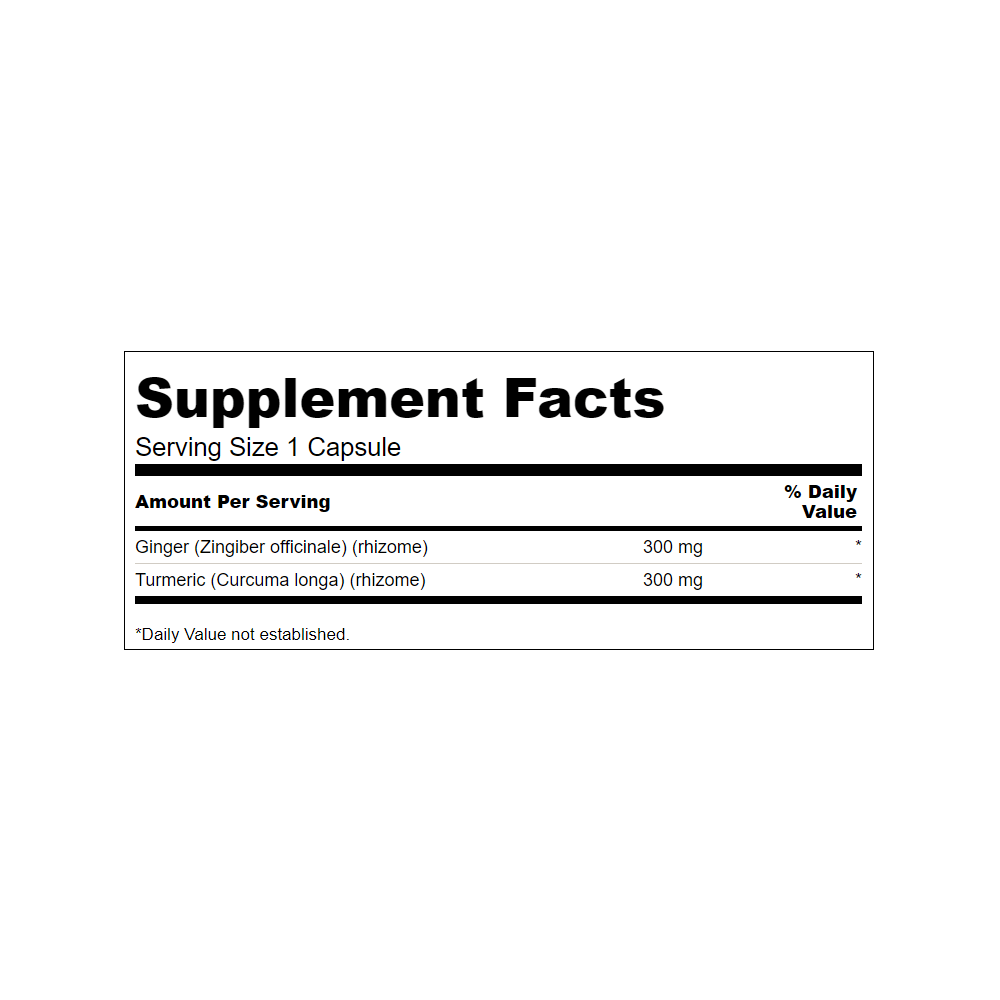 Swanson Ginger & Turmeric (Ghimbir si Turmeric) - 60 Capsule Beneficii ghimbir si turmeric: amelioreaza durerile, reduce greata 