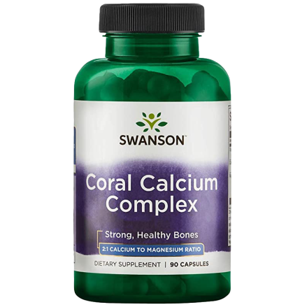 Swanson Coral Calcium Complex - 90 Capsule Beneficii ale Calciului de coral: ameliorarea rahitismului si a decalcifierii oaselor