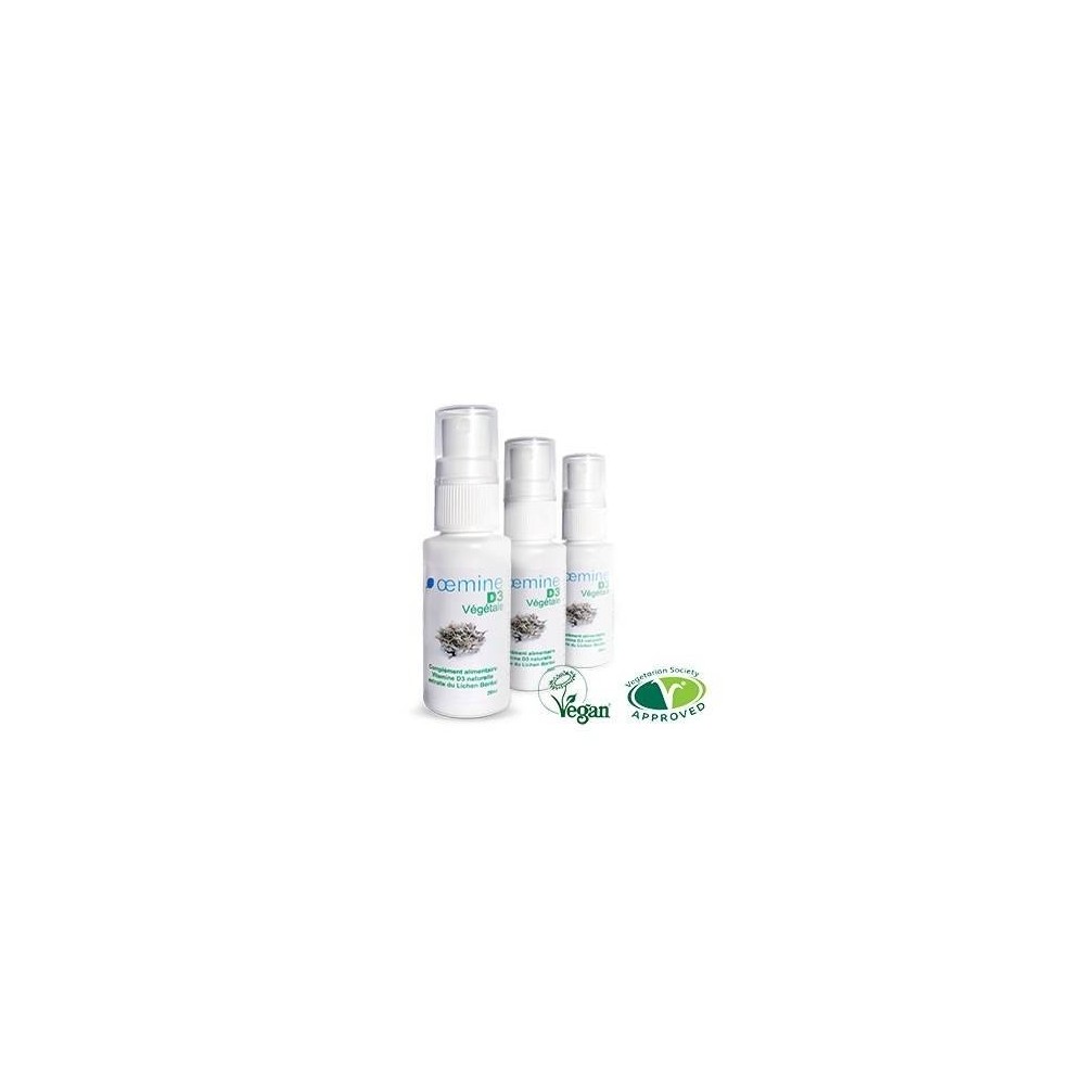 Oemine Vitamina D3 - vegetala, spray picaturi orale Beneficii Vitamina D3: mentinerea sanatatii dintilor si a oaselor, mentinere