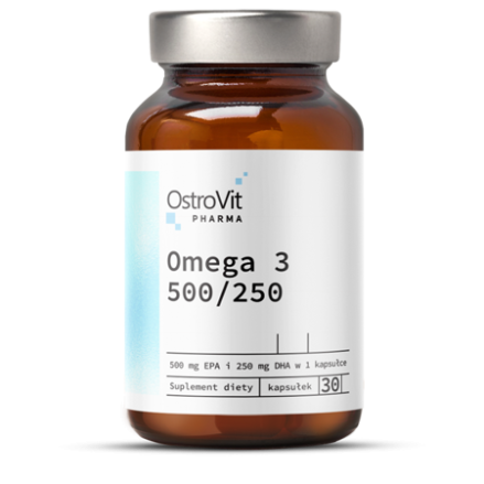 OstroVit Pharma Omega 3 500/250 - 30 Capsule Benefiii Omega 3: risc redus de boli cardiovasculare, risc redus de cheaguri de san