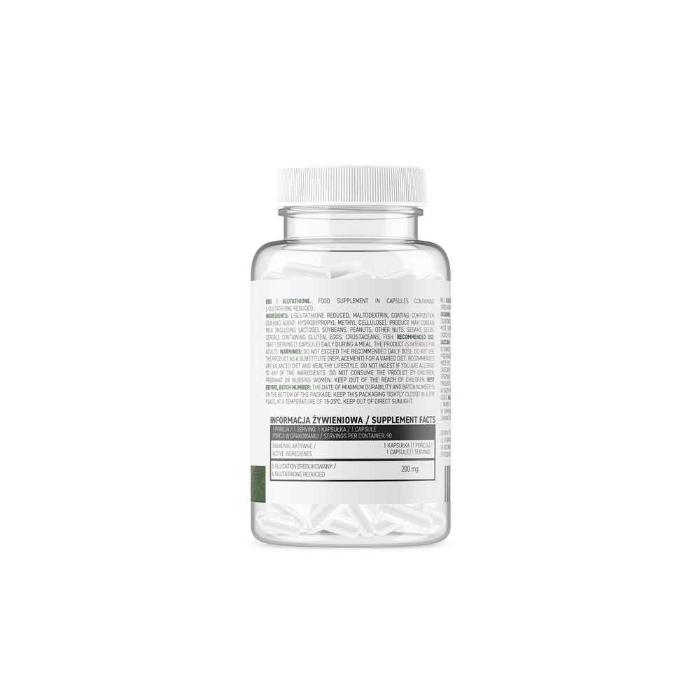 L-Glutation redus - Glutathione 200mg 90 Capsule, OstroVit L-Glutation redus - Glutathione beneficii: are efect antioxidant, fun