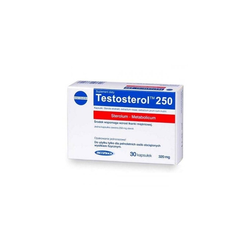 Testosterol 250 30 Capsule, Megabol Testosterol beneficii: ajuta la cresterea masei musculare, contine steroli din plante, acele