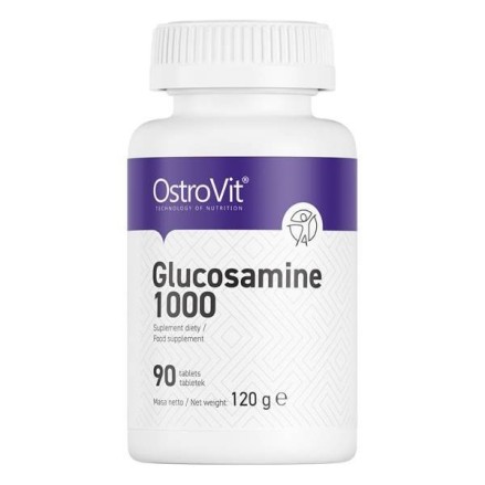 OstroVit Glucosamine 1000 mg 90 Tablete (Glucozamina pentru articulatii dureroase) Beneficii Glucosamine: ameliorează simptomele