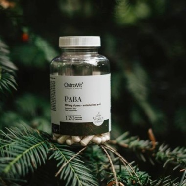 OstroVit PABA Vege, 500 mg, 120 Capsule Beneficii PABA: este benefic pentru piele, beneficii antioxidante, sprijina sanatatea si