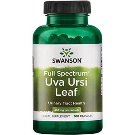 Swanson Uva Ursi Leaf (Frunza Uva Ursi), 450mg - 100 Capsule Beneficii Uva Ursi: proprietati antimicrobiene, sustine sanatatea v
