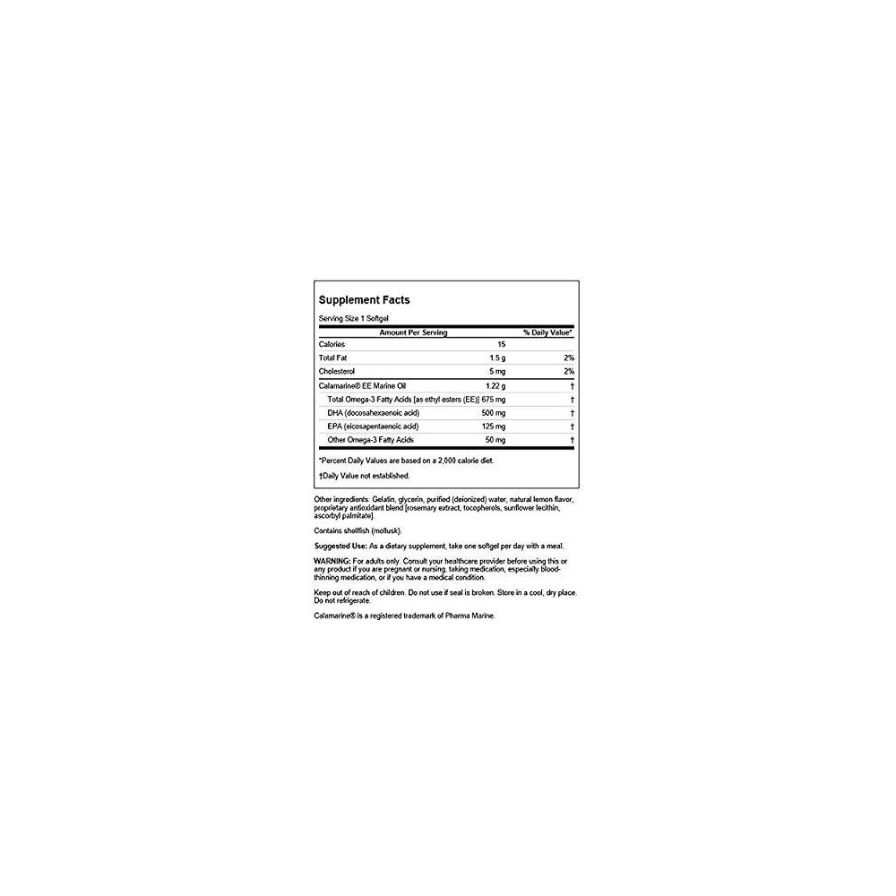 Swanson Super DHA 500 from Food-Grade Calamari - 30 Capsule Beneficii DHA: iti protejeaza inima, imbunatateste simptomele adhd, 