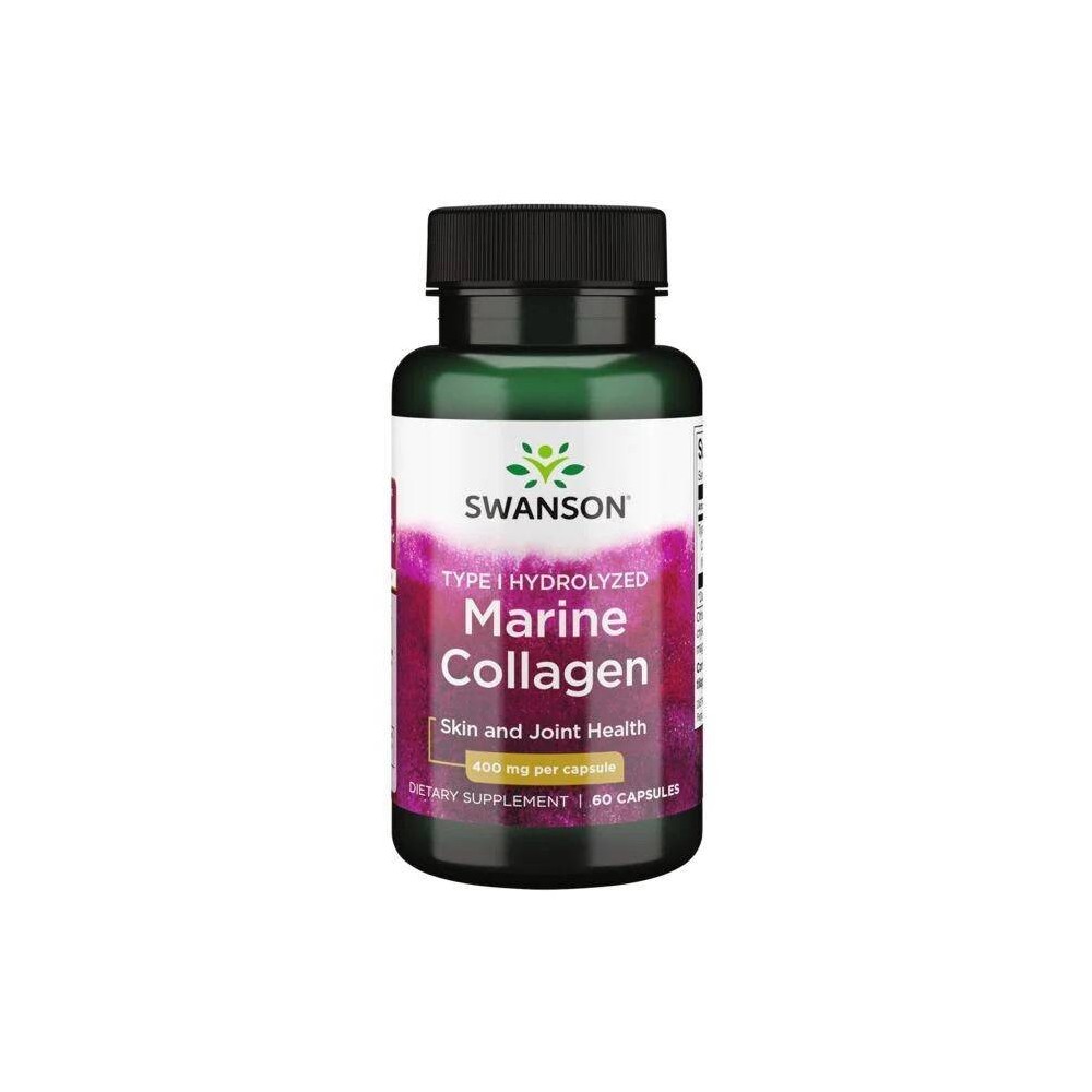 Swanson Type I Hydrolyzed Marine Collagen (Colagen marin) - 60 Capsule Beneficii Colagen marin: ajuta pielea, ajuta procesul res
