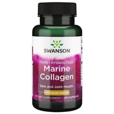 Swanson Type I Hydrolyzed Marine Collagen (Colagen marin) - 60 Capsule Beneficii Colagen marin: ajuta pielea, ajuta procesul res
