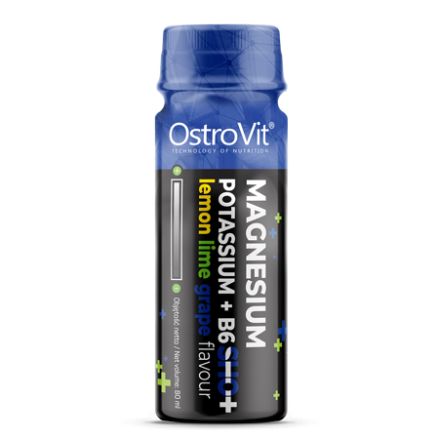 OstroVit Magnesium Potassium + B6 Shot 80 ml Beneficii Magnesium Potassium+B6 Shot: ajuta la reducerea oboselii, ajuta la mentin
