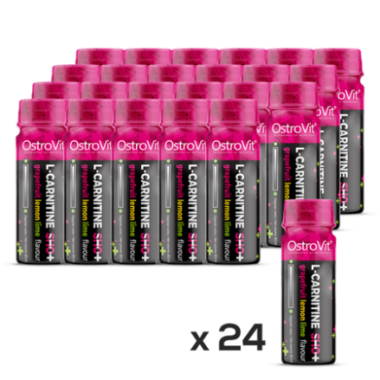 OstroVit L-carnitine Shot 24x80 ml (grepfrut, lamaie) Beneficii L-carnitine Shot: sprijina procesele de ardere a grasimilor (abs