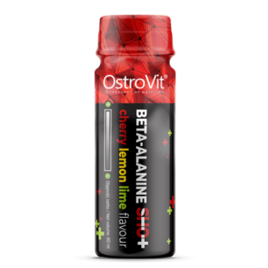 OstroVit Beta-Alanine Shot 80 ml (cirese, lamaie) Beneficii Beta-Alanine Shot: consumul de beta-alanina determina hipertrofie mu