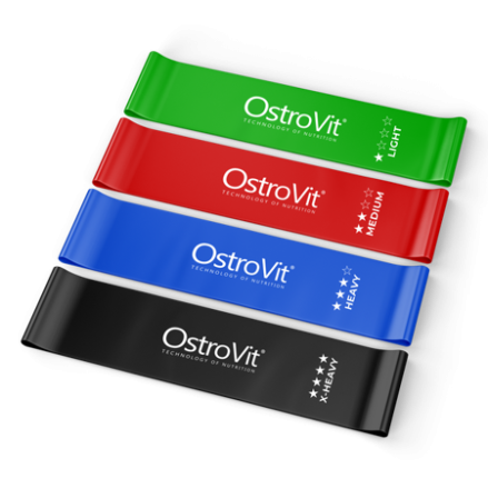 OstroVit Training Bands (Benzi de antrenament) 4 bucati set Cantitate: 4 (set)
Greutate neta: 200 g
Lungime: 31 cm
Latime: 5 cm
