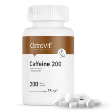 Caffeine - Cofeina 200mg 200 Tablete, OstroVit Caffeine - Cofeina Beneficii: ajuta la accelerarea metabolismului, stimuleaza, ad